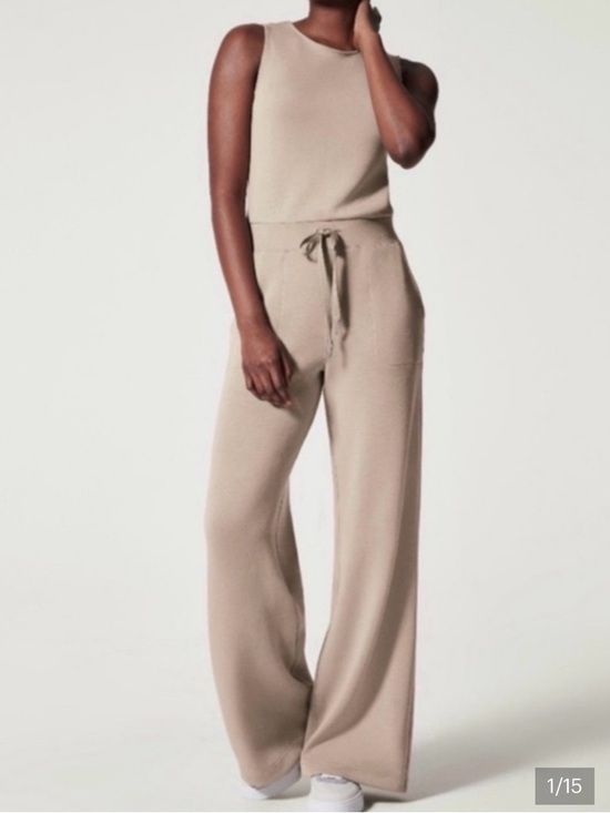 SPANX Pants - Spanx Air Essentials Sleeveless Knit Jumpsuit in Beige XL/tall length